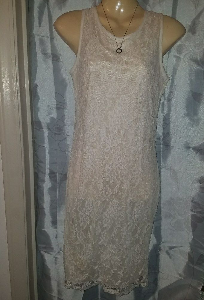 Cream floral dress